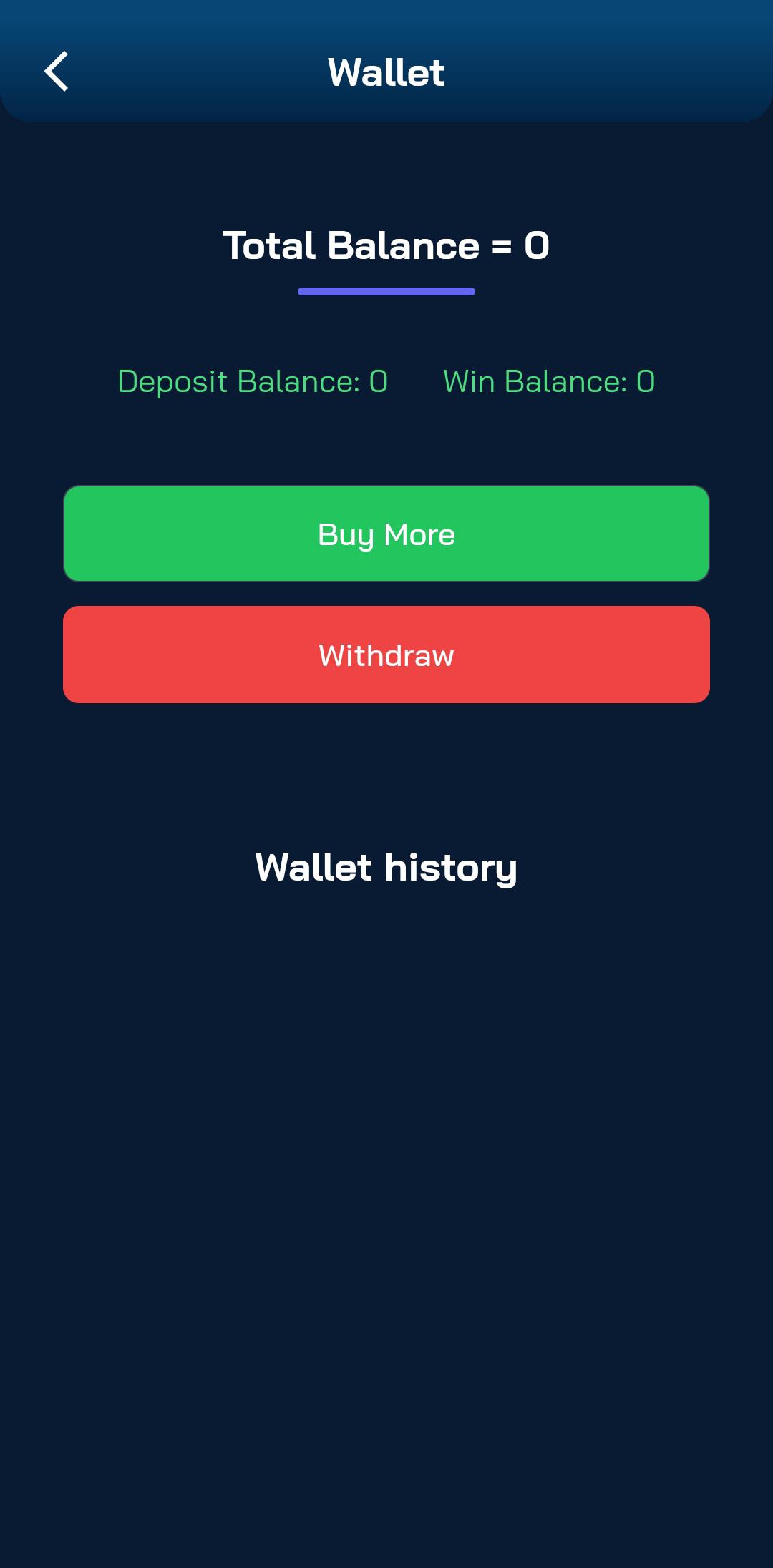 Wallet Screen